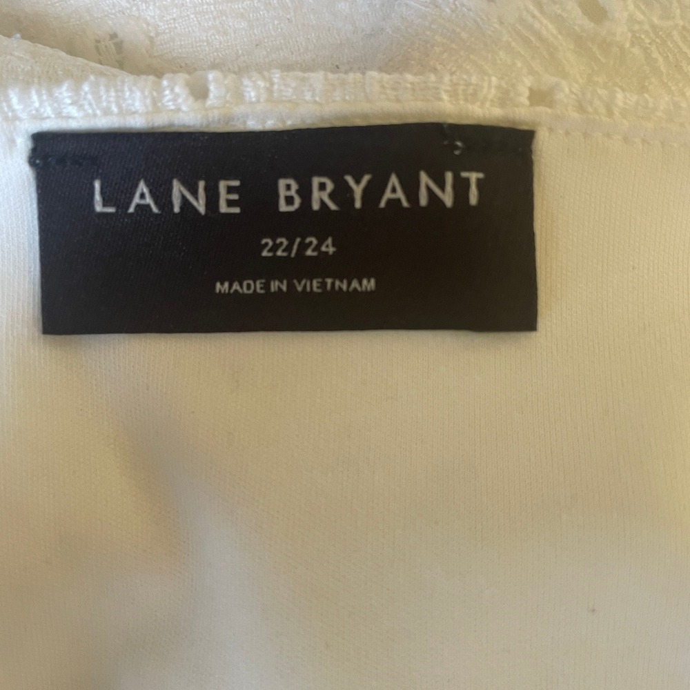 Lane Bryant Coquette Cottage Boho Top White Eyelet Peasant Boho‎ Size 22/24 - Picture 3 of 8